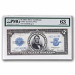 1923 $5 Silver Certificate Lincoln Porthole CU-63 PMG (Fr#282)