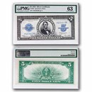 1923 $5 Silver Certificate Lincoln Porthole CU-63 PMG (Fr#282)