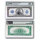 1923 $5 Silver Certificate Lincoln Porthole CU-63 PMG (Fr#282)