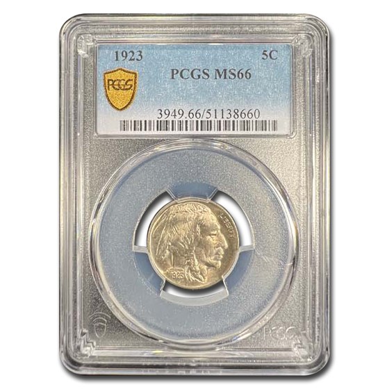 1923 Buffalo Nickel MS-66 PCGS 1923 Buffalo Nickel MS-66 PCGS