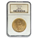 1923-D $20 Saint-Gaudens Gold Double Eagle MS-66 NGC