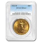 1923-D $20 St Gaudens Gold Double Eagle MS-64+ PCGS