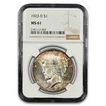 1923-D Peace Dollar MS-61 NGC