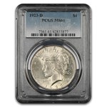 1923-D Peace Dollar MS-61 PCGS