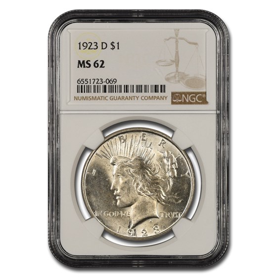 1923-D Peace Dollar MS-62 NGC 1923-D Peace Dollar MS-62 NGC