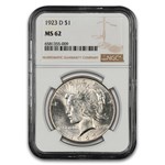 1923-D Peace Dollar MS-62 NGC