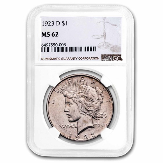 1923-D Peace Dollar MS-62 NGC 1923-D Peace Dollar MS-62 NGC