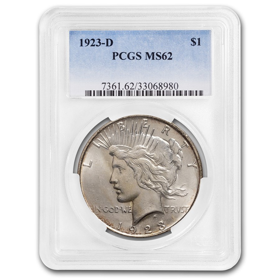 1923-D Peace Dollar MS-62 PCGS