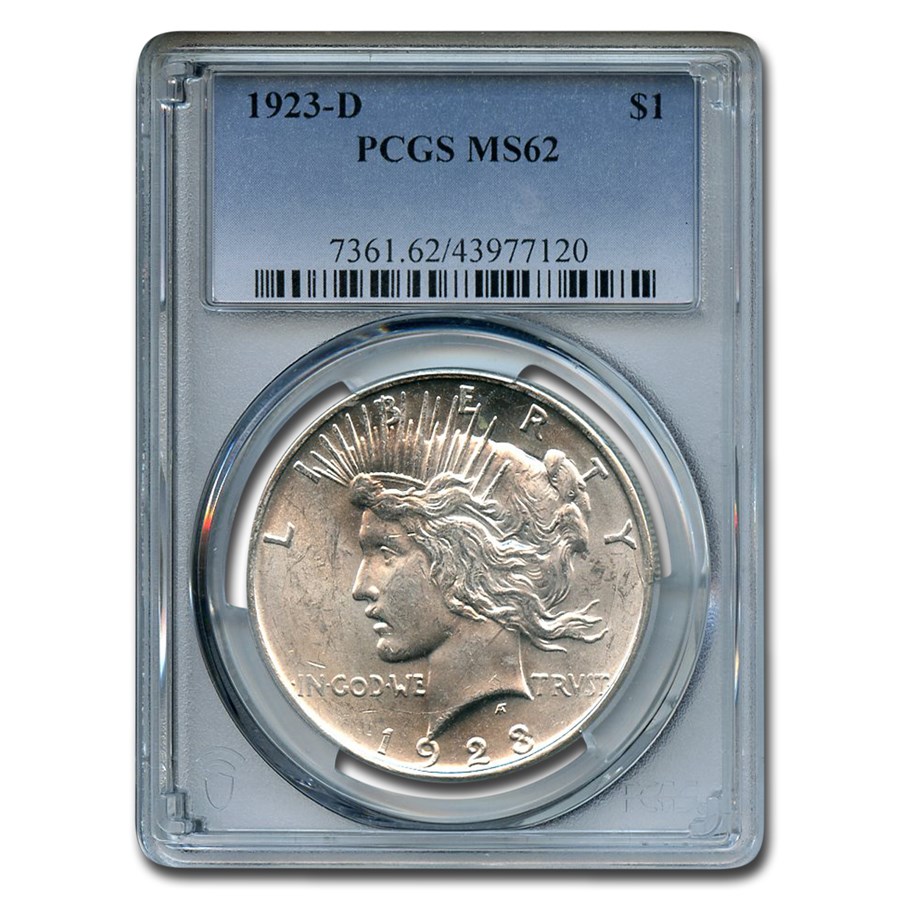 1923-D Peace Dollar MS-62 PCGS