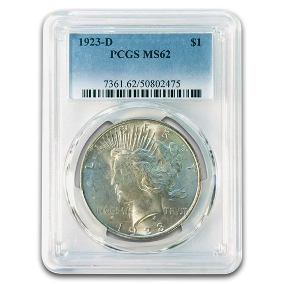 1923-D Peace Dollar MS-62 PCGS