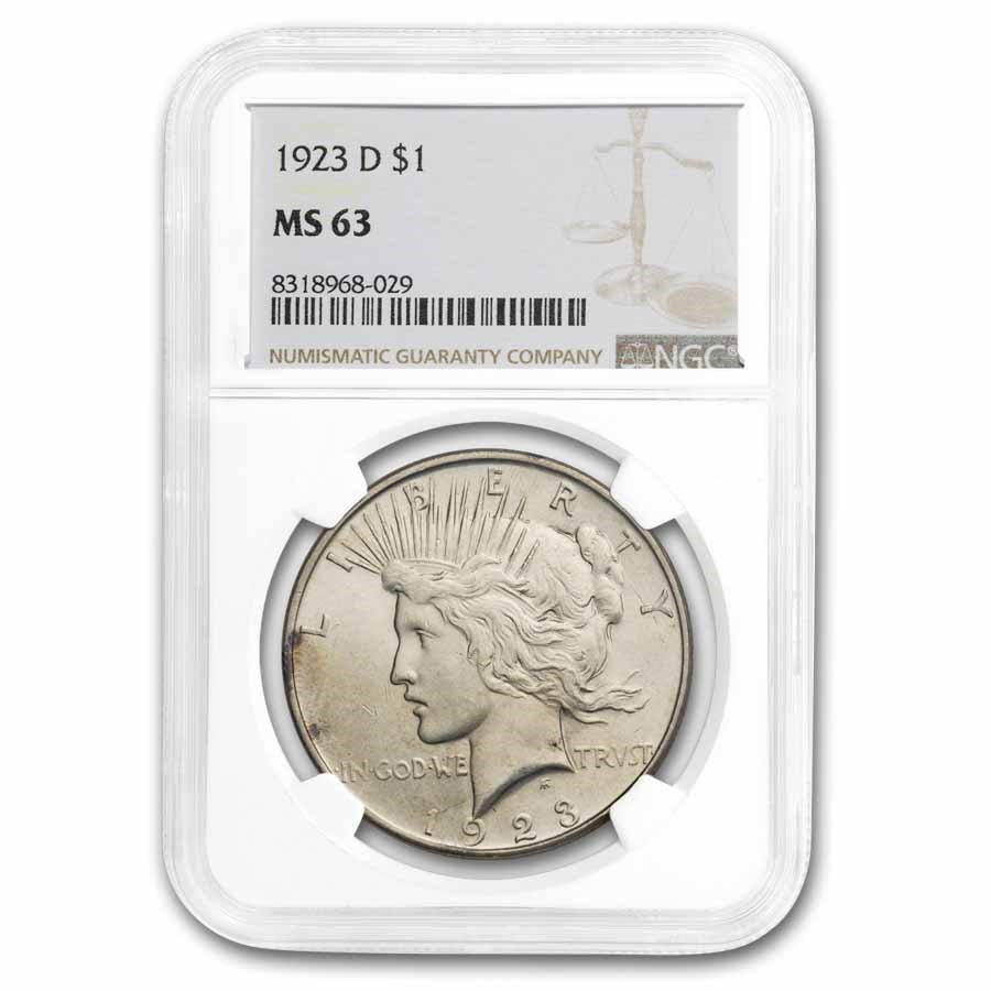 1923-D Peace Dollar MS-63 NGC