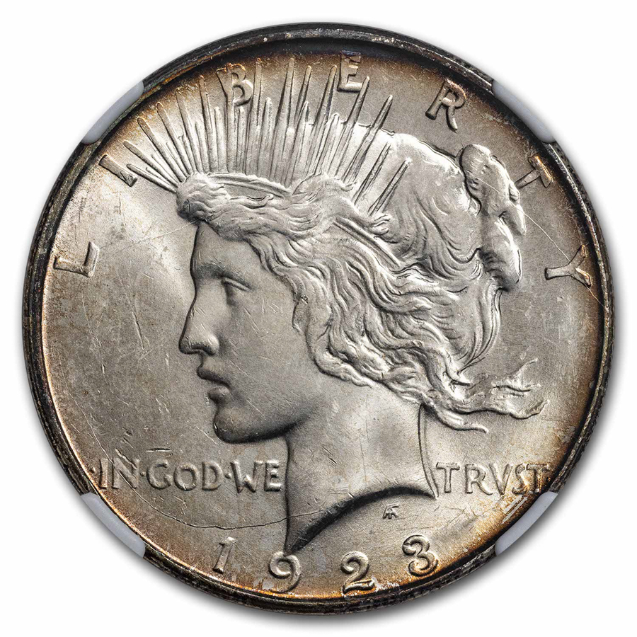 1923年 アメリカ ピースダラー 銀貨 NGC MS64 アンティーク 1923-D Peace Dollar MS-64 NGC | eBay