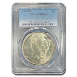 1923-D Peace Dollar MS-64 PCGS