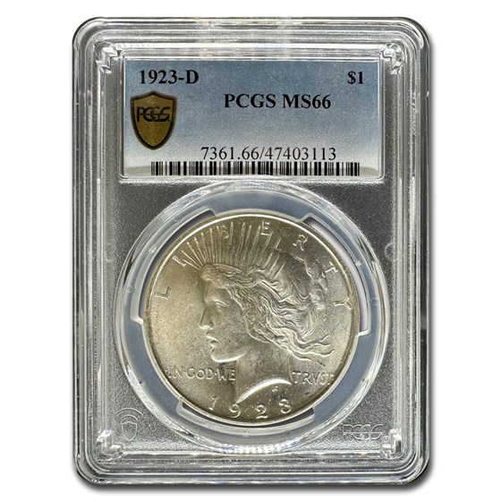 1923-D Peace Dollar MS-66 PCGS 1923-D Peace Dollar MS-66 PCGS
