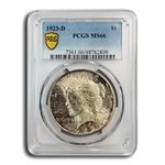 1923-D Peace Dollar MS-66 PCGS