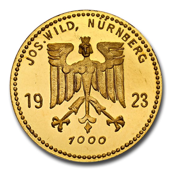 1923 Germany Gold 10 Goldmark PF-63 UCAM NGC (Nurnberg)