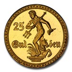1923 Germany Gold 25 Gulden PR-65 Cameo PCGS (Danzig)