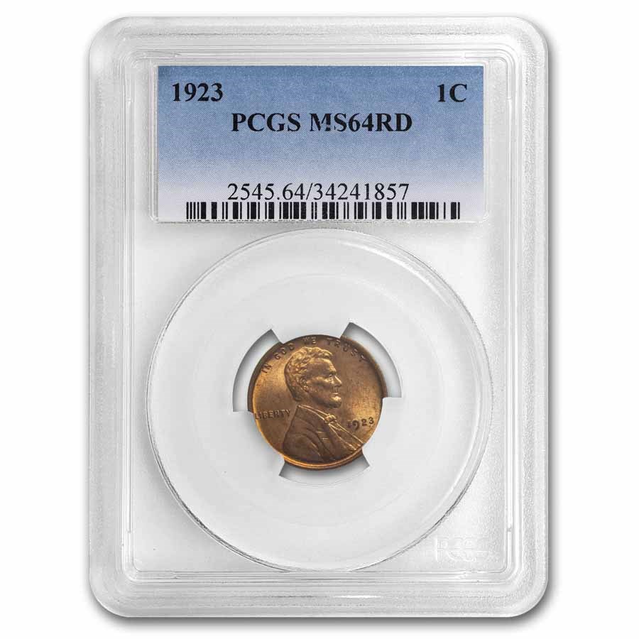 1923 Lincoln Cent MS-64 PCGS (Red)