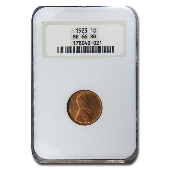 1923 Lincoln Cent MS-66 NGC (Red)