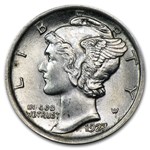 1923 Mercury Dime BU