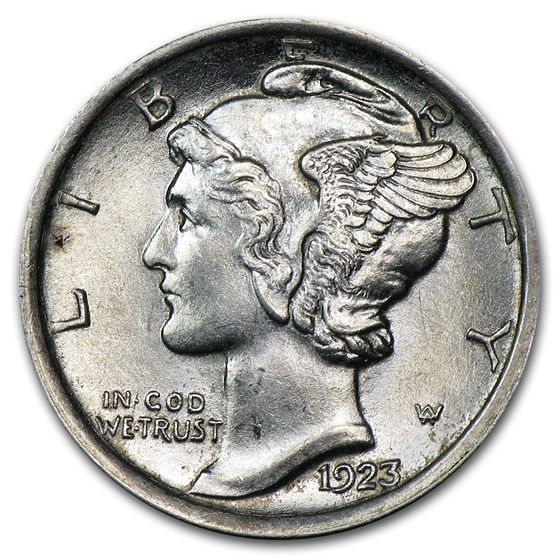 1923 Mercury Dime BU 1923 Mercury Dime BU