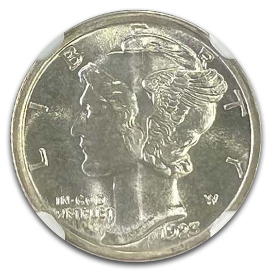 1923 Mercury Dime MS-66+ NGC (FB)