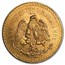 1923 Mexico Gold 50 Pesos AU
