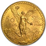1923 Mexico Gold 50 Pesos BU