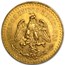 1923 Mexico Gold 50 Pesos BU