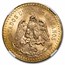 1923 Mexico Gold 50 Pesos MS-63+ NGC