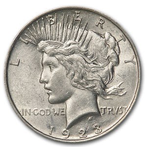 1923 Peace Dollar AU-58 (VAM-1F Chin Bar, Top-50) 1923 Peace Dollar AU-58 (VAM-1F Chin Bar, Top-50)