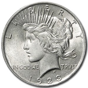 1923 Peace Dollar AU 1923 Peace Dollar AU