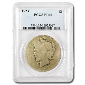 1923 Peace Dollar Fair-2 PCGS (Low Ball Registry) 1923 Peace Dollar Fair-2 PCGS (Low Ball Registry)