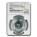 1923 Peace Dollar MS-62 NGC (Counterstamped 1978 Camp David) 1923 Peace Dollar MS-62 NGC (Counterstamped 1978 Camp David)