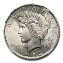 1923 Peace Dollar MS-62 NGC (Double Curved Clips)