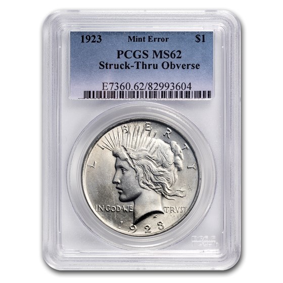 1923 Peace Dollar MS-62 PCGS (Mint Error) 1923 Peace Dollar MS-62 PCGS (Mint Error)