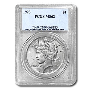 1923 Peace Dollar MS-62 PCGS 1923 Peace Dollar MS-62 PCGS