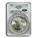 1923 Peace Dollar MS-63 CACG (VAM-1D Whisker Cheek)