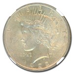 1923 Peace Dollar MS-63 NGC (Mint Error - Rotated Dies)