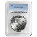 1923 Peace Dollar MS-63 PCGS