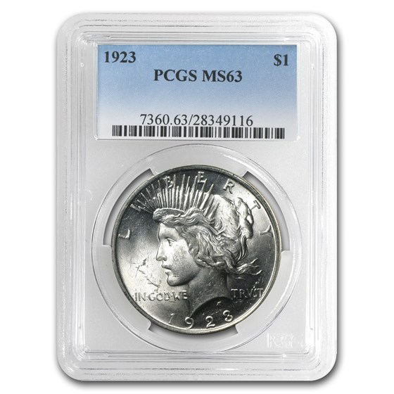 1923 Peace Dollar MS-63 PCGS 1923 Peace Dollar MS-63 PCGS