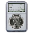 1923 Peace Dollar MS-64 NGC (Green Label)