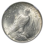 1923 Peace Dollar MS-64 NGC (Toned Obv/Rev)