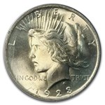 1923 Peace Dollar MS-64 PCGS (Old Rattler Holder)