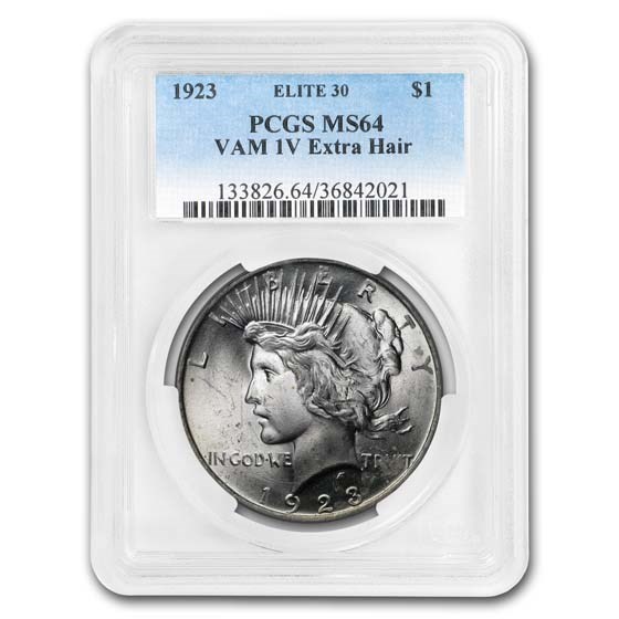 1923 Peace Dollar MS-64 PCGS (VAM-1V Extra Hair) 1923 Peace Dollar MS-64 PCGS (VAM-1V Extra Hair)