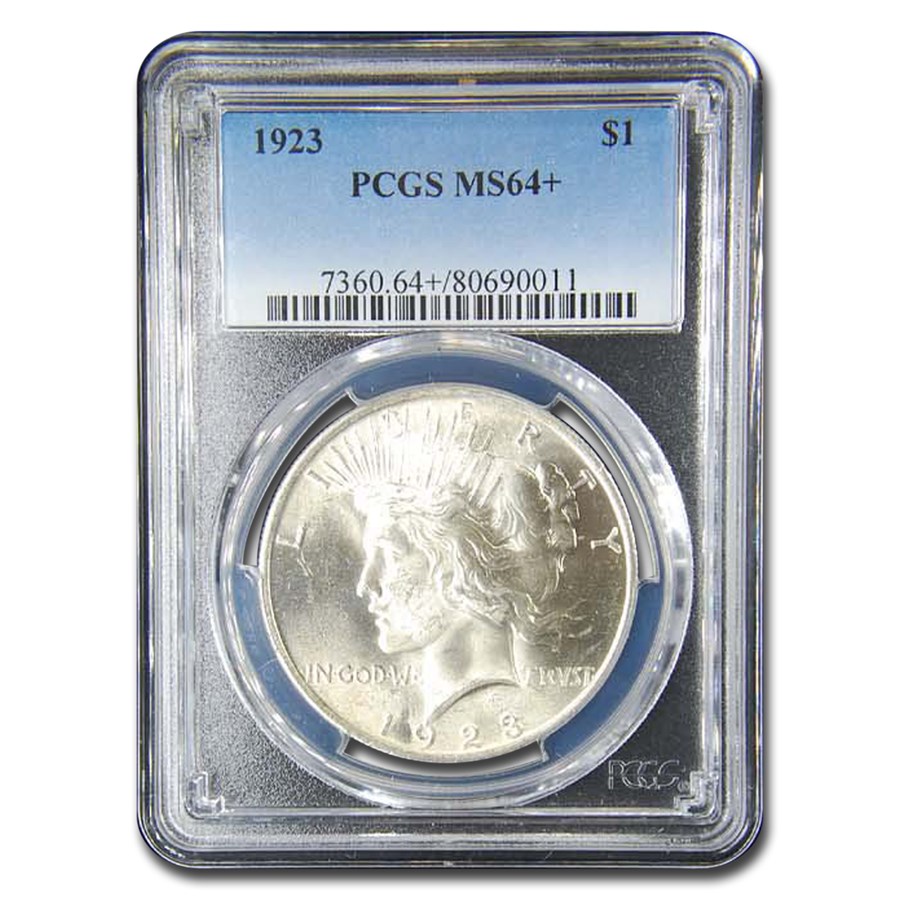 1923 Peace Dollar MS-64+ PCGS