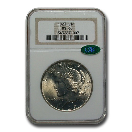 1923 Peace Dollar MS-65 NGC (CAC) 1923 Peace Dollar MS-65 NGC (CAC)