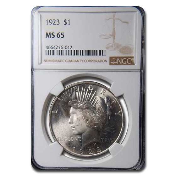 1923 Peace Dollar MS-65 NGC Toned 1923 Peace Dollar MS-65 NGC Toned