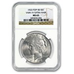 1923 Peace Dollar MS-65 NGC (VAM-1V, Extra Hair)