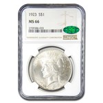 1923 Peace Dollar MS-66 NGC CAC
